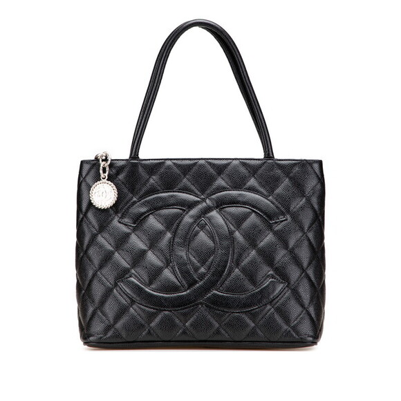 Chanel Handbags - Chanel Coco Mark Matelasse Reissue Tote Bag Black Caviar Skin